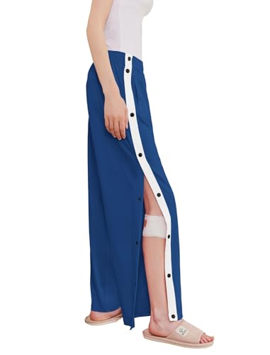 Tear Away Pants for Women Side Split Snap Open Bottom Sweatpants Leg
