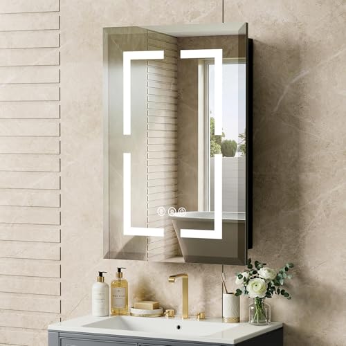 Medicine Cabine with LED Mirror LED Lighted Medicine Cabinet with Anti