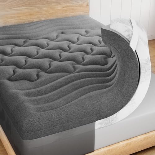Dual Layer 4 Inch Cooling Memory Foam Mattress Topper