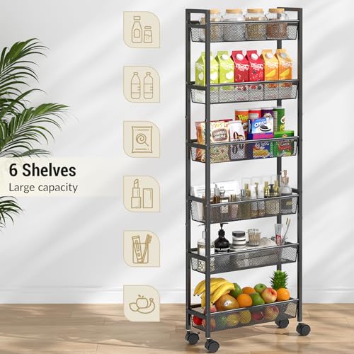 6 Tier Slim Storage Cart