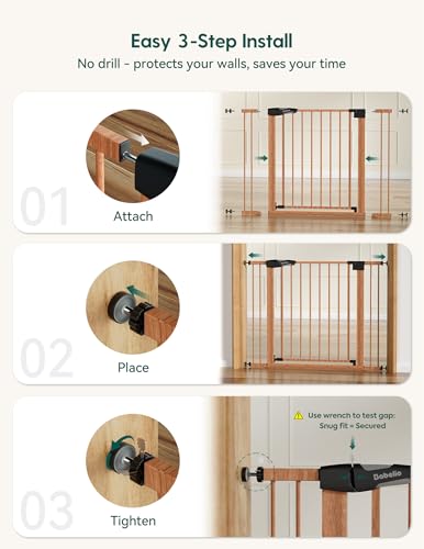 PressGuard Baby Gate for Stairs No Drilling