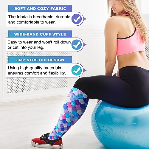 Plus Size Compression Socks for Women Men Wide Calf Extra Large 15