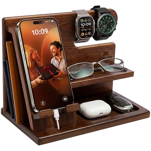 Wood Phone Docking Station for Men