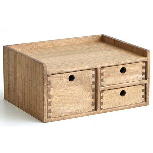 Wood Desk Cabinet with 3 Layer Trays 3KWJG