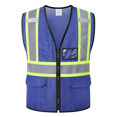 High Visibility Reflection Mesh Safety Vests with Multi
