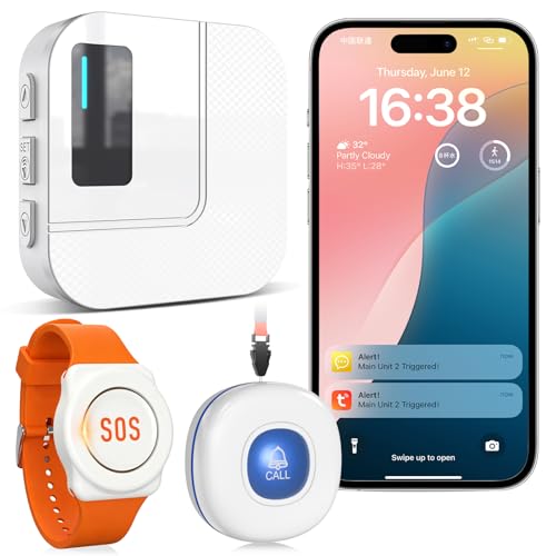 Wi Fi Wireless Caregiver Pager Call Button for Elderly at Home