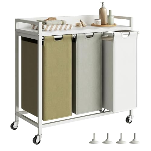 Laundry Hampers with Shelf and Pull
