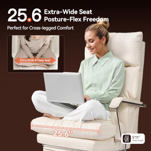 M76 160° Reclining Executive Office Chair with Footrest