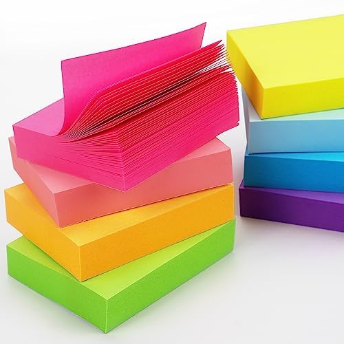 1.5x2 Sticky Notes Bright Colors Self