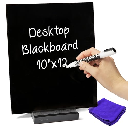 Black Acrylic Dry Erase Board with Stand