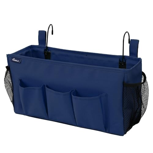 Bedside Organizer with Hook Bedside Caddy Hanging Storage Bag with Adjustable Straps and Water Bottle Holder for Home College Dorm Bunk Bed Accessories
