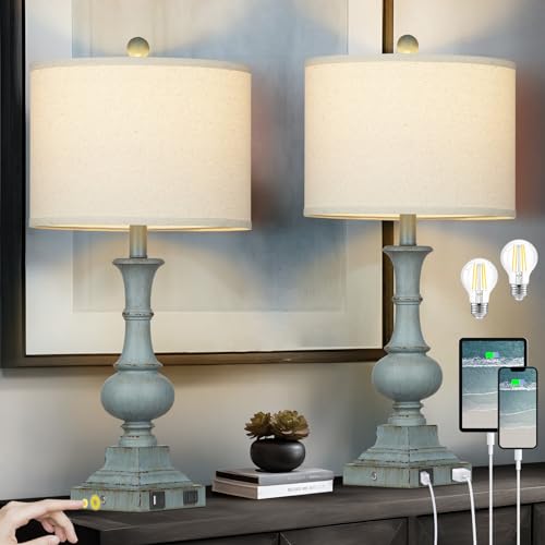 Rustic Table Lamps Set of 2