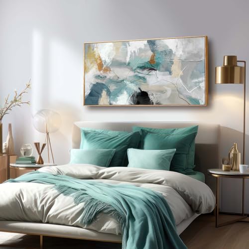 Green Wall Art Large Artwork Pink Wall Decor Abstract Wall Decorations Black Art White Flowers Paintings Plum Blossom Room Decor