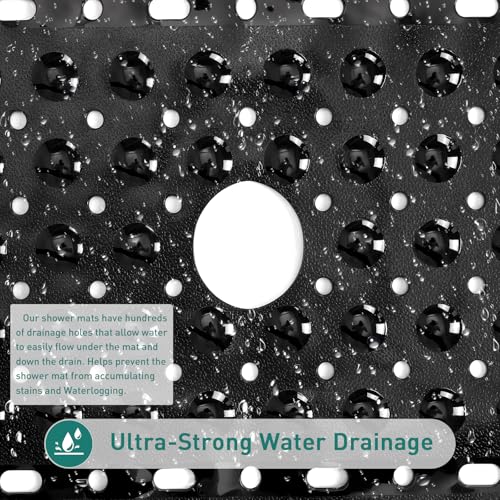 Large Square Shower Mat Non Slip 27 x 27 Inch