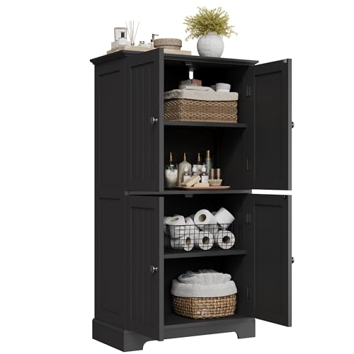 Bathroom Floor Storage Cabinet with Doors