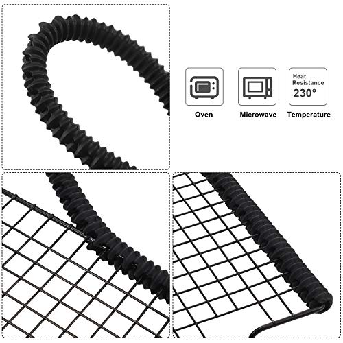 Oven Rack Shields Silicone Oven Rack Protectors Heat Resistant Oven Guards 14 Inches Oven Rack Edge Cover Liner Protector Against Burns