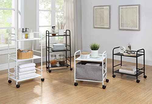 Minimalist Style Utility Rolling Shelf Cart