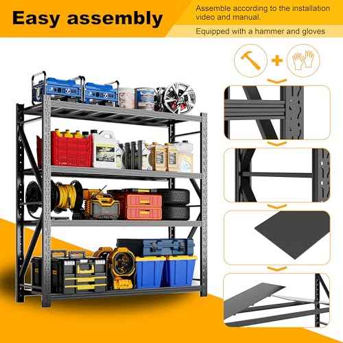Storage Shelves with Pegboard