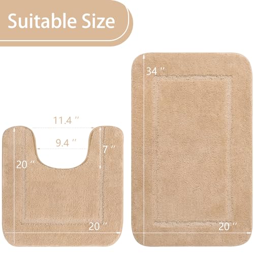 Bathroom Rug Set 2 Piece
