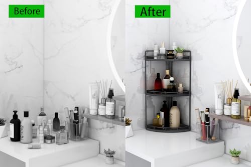 3 Tier Corner Bathroom Organizer Countertop for Storage