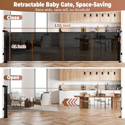 Retractable Baby Gate Extra Wide