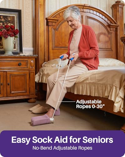 Sock Aid Easy to Use Sock Helper with Foam Handles