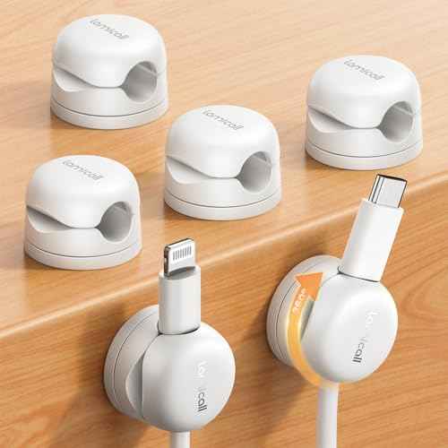 Rotatable Desk Cord Organizer Cable Management Holder Clips
