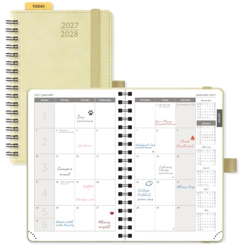2026 2027 Monthly Planne 18 Month Calendar Agenda with Expense Tracker