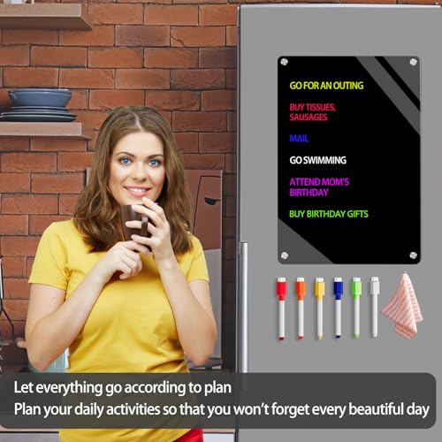 9"x13" Clear Weekly Meal Planner Magnetic Acrylic Board