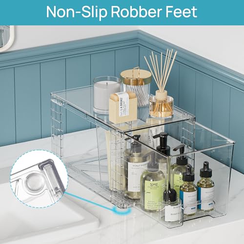 Easily Assemble Clear Storage Dawers Set