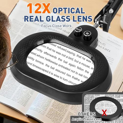 Magnifying Glass with Light and Stand