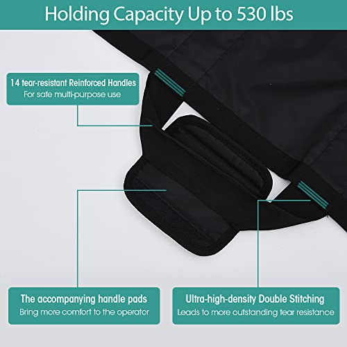 Positioning Bed Pad with Handles Washable Draw Sheets for Hospital Bed Ridden Patient Lifting &Transfer Sheet Nylon