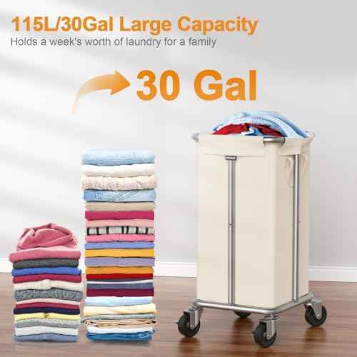 Laundry Basket with Wheels