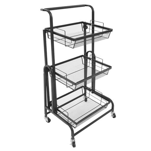 3 Tier Rolling Utility Cart with Wheels