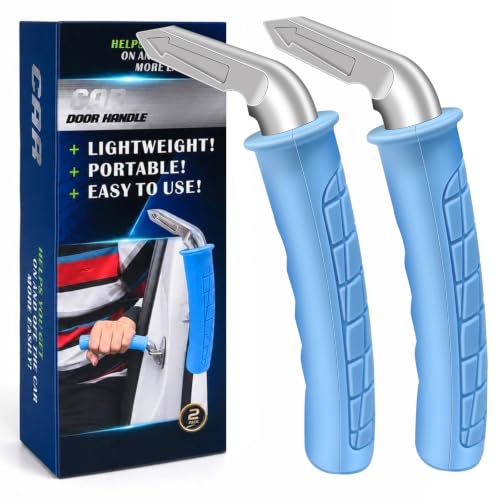 2 Pack Car Door Handle for Elderly Car Handle Assist Portable Vehicle Support Handle for Easy Sit to Stand Assistance Auto Cane for Seniors and Handicapped Supports Up to 450 Pounds
