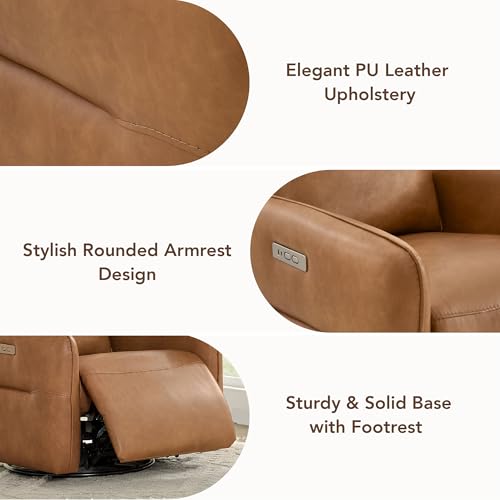 Leather Power Recliner Chair for Living Room