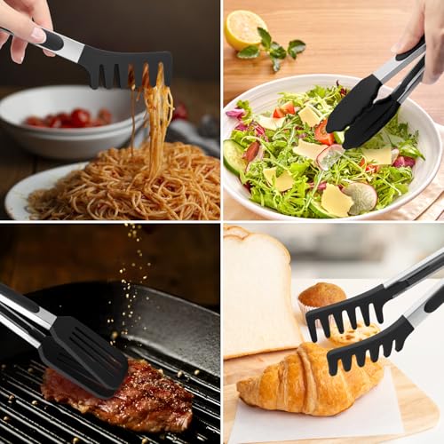 5 Pack Silicone Tongs for Cooking