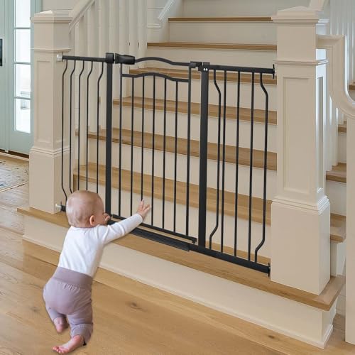 29.5" 81.1" Extra Wide Baby Gates for Stairs Doorways No Drill