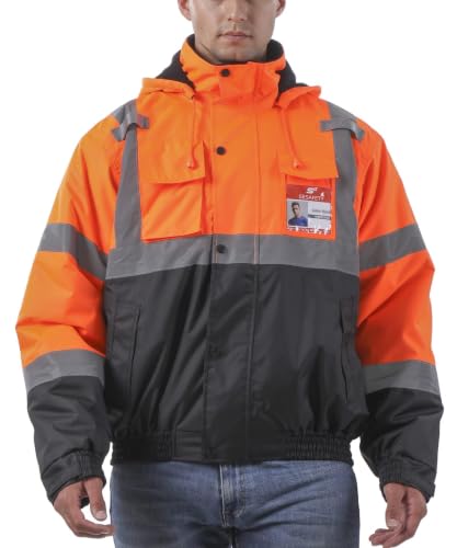 Reflective High Visibility Safety Jacket for Men