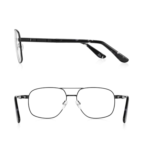 RBPilot Square Metal Aviator Reading Glasses for Men