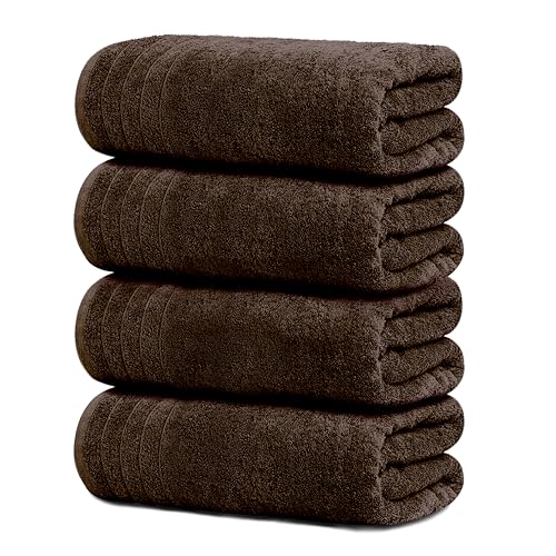 Pack of 4 Extra Large Bath Towels 30 x 60 Inches