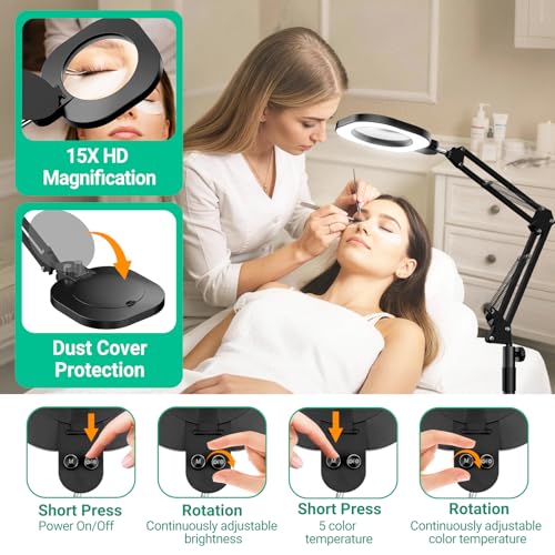 Magnifying Glass with Light and Stand