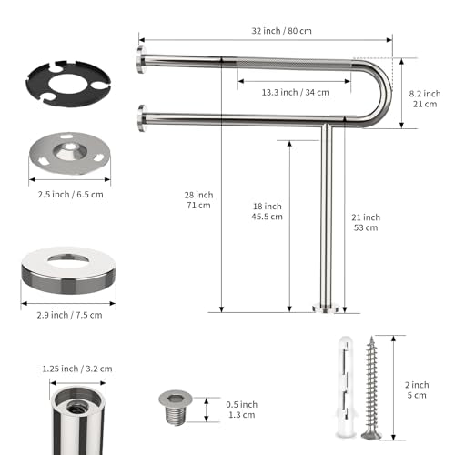Handicap Grab Bars Rails Toilet Handrails Bathroom Safety Bar Hand