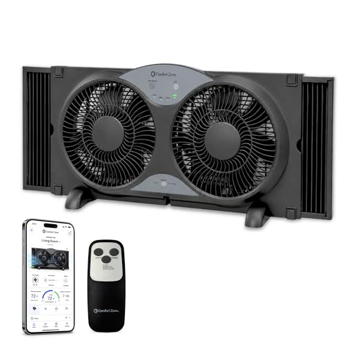 9" Smart Reversible Twin Window Fan