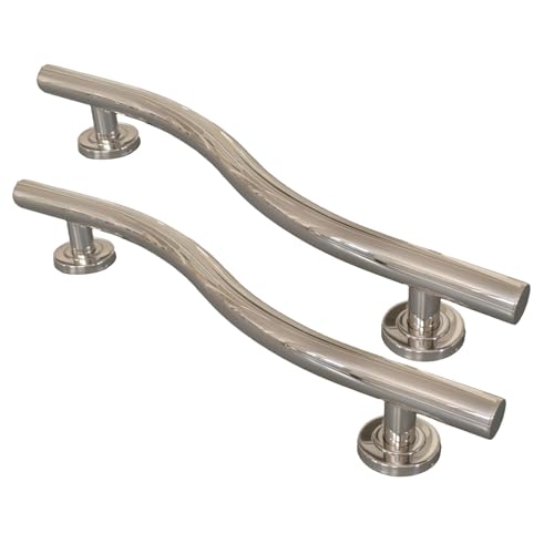 2 Pack Shower Grab Bar 304 Stainless Steel Bathroom Grab Bar Handle Bathroom Shower Balance Bar Safety Hand Rail Support Handicap Elderly Senior Gravida Assist Bath Handle