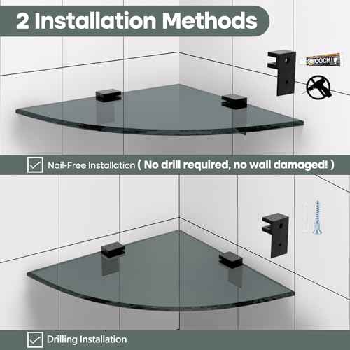 2 Pack Glass Shelf Shower Caddie