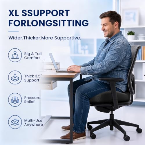 Seat Cushion Extra Large Memory Foam Cushion for Office Chair Cushions