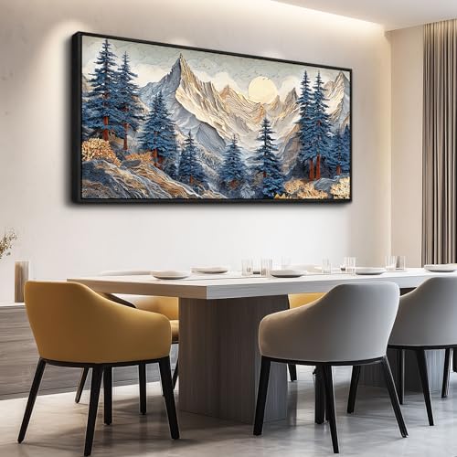 Canvas Wall Art For Bedroom Framed Wall Decor For Living Room Modern Office Artwork For Walls Beach Painting Forest Tree Landscape Pictures Nature Abstract Decoration Ready To Hang Home Decor
