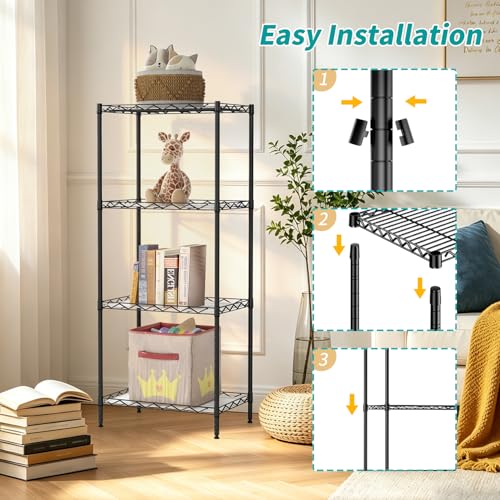 Adjustable Storage Shelves NSF Heavy Duty Metal Shelves Garage Organizer Wire Rack Shelving Storage Unit Shelf Utility