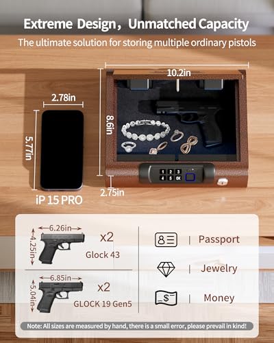 Gun Safe Biometric Gun Safe for Pistols 3